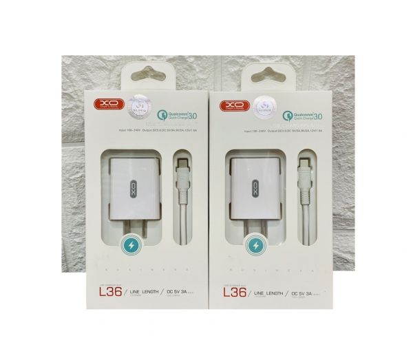 Kit Carregador Turbo 18W 3A e Cabo USB Type C XO-L36