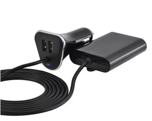 Carregador Veicular EastGate com Extensor para Banco Traseiro 4 USB 48W