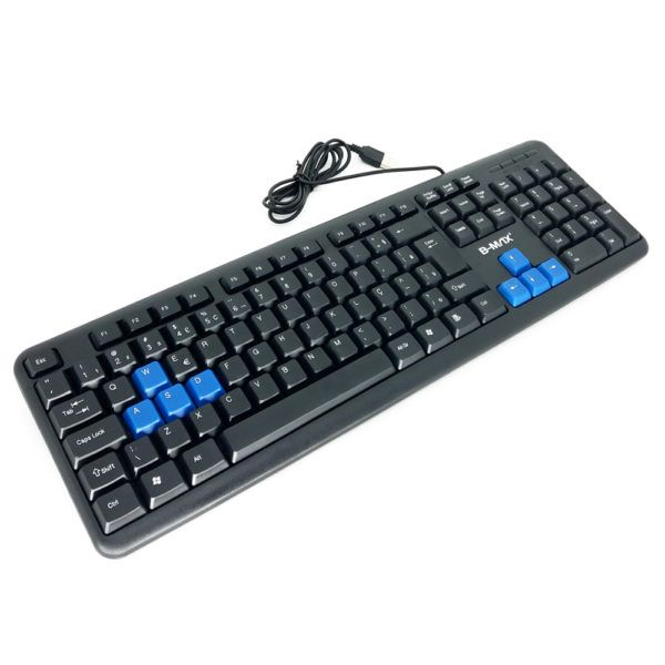 Teclado Multimídia USB PC e Notebook Preto BMax