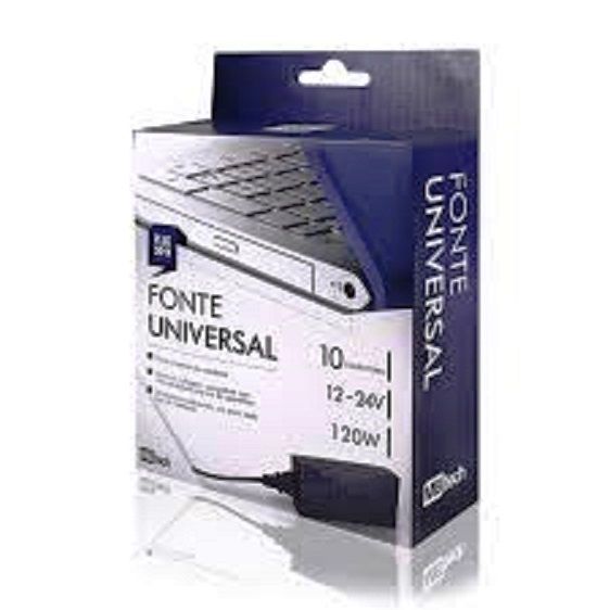 Carregador Fonte Universal para Notebook MB Tech 120W 10 Conectores