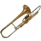 Trombone Weril de pisto Sib e Dó laqueado + Estojo luxo