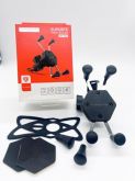 Suporte celular para Motocicleta em Metal   Até 7 Polegadas Tomate