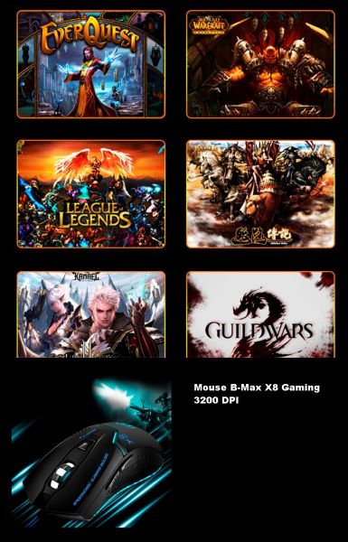 Mouse Gamer Óptico B-MAX Gamer USB 3200 DPI X8 Leds Oferta