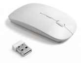 Mouse sem fio Wireless MB Tech 3 Botões 3200DPI Branco  MB54118 a pilhas