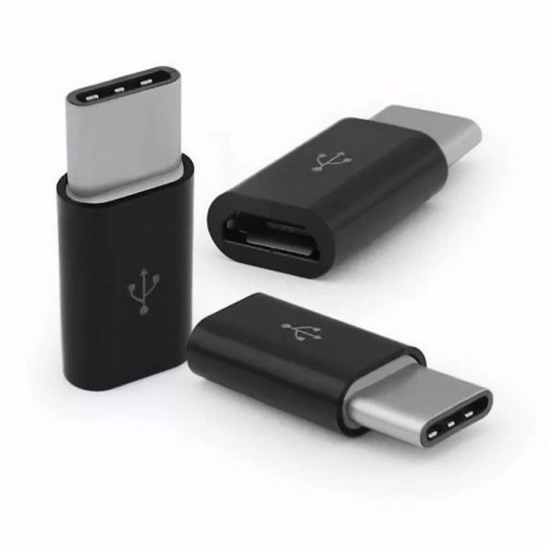 Adaptador micro USB fêmea x USB 3.1 tipo C macho para celular e Tablet